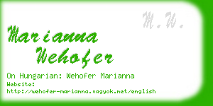 marianna wehofer business card